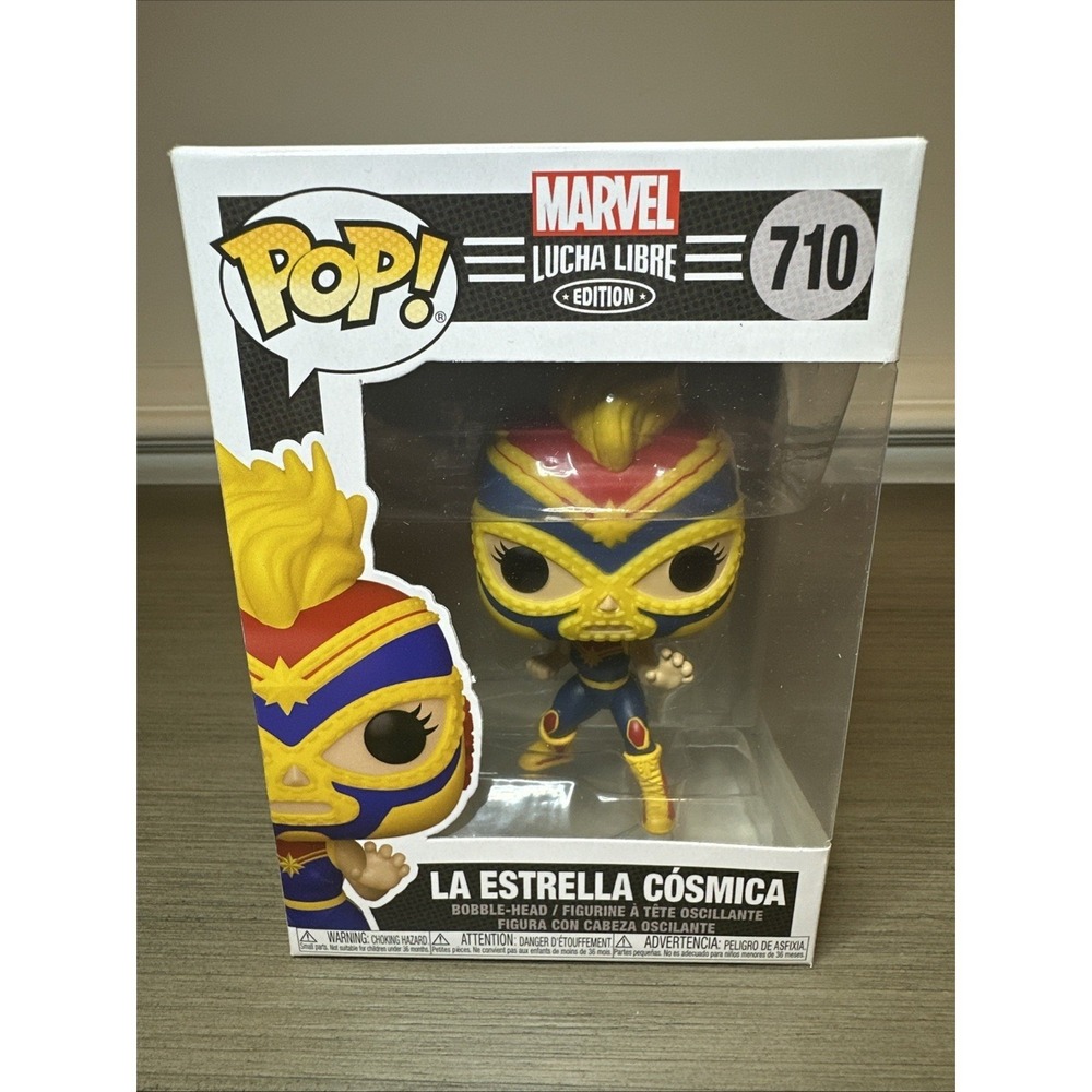 Funko POP! Marvel Lucha Libre Edition: La Estrella Cosmica - Captain Marvel